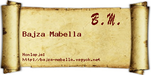 Bajza Mabella névjegykártya